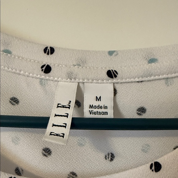 Elle White and Black Polka Dot Long Sleeve Top - Picture 2 of 4